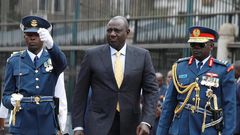 President William Ruto arriving in Parliament for his maiden address on September 29, 2022