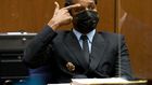 Rakim Mayers, aka A$AP Rocky, in the Clara Shortridge Foltz Criminal Justice Center during a preliminary hearing in his assault with a semiautomatic firearm case in Los Angeles.(Allison Dinner/EPA via AP, Pool)