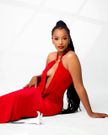 Felicity Shiru's rocked a red dress on 14, 2 2024