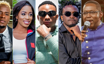From left: Willy Paul, Diana Marua, Otile Brown, Bahati and Churchill
