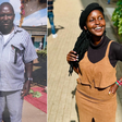 A collage of gospel singer Damaris Kimani and her father who is behind bars