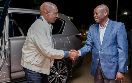 President William Ruto and Deputy President Rigathi Gachagua at JKIA on June 2, 2024