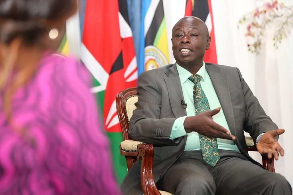 Deputy President Rigathi Gachagua during an interview with Inooro FM