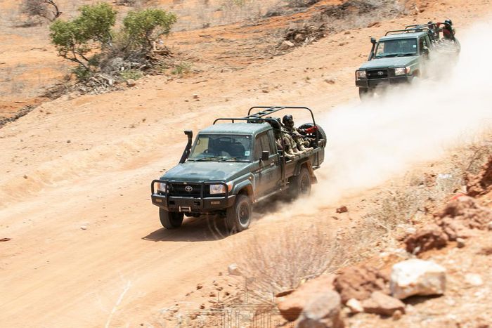 A stock photo of Administration Police special forces during training