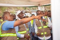 President William Ruto launches the construction of a 65-Kilometre road network in Ongata Rongai on April 28, 2023