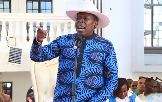 DAP-K party leader Eugene Wamalwa addressing a crowd in Busia on June 3, 2023