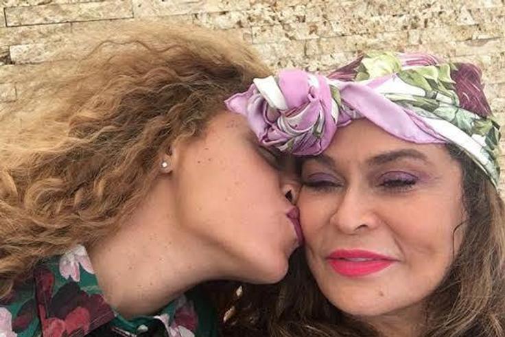 Beyonce with mum, Tina Knowles