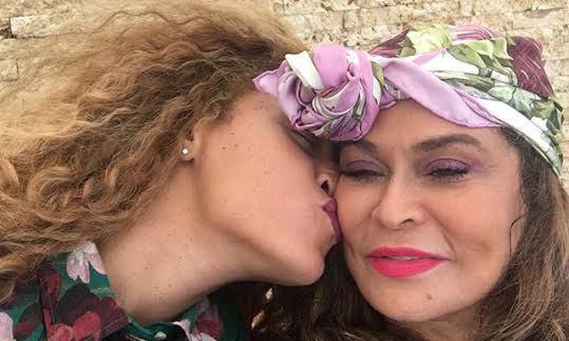 Beyonce with mum, Tina Knowles