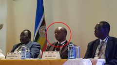 Ambassador Daniel Koikai (centre)