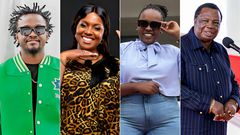 From left: Bahati, Christina Shusho, Wakavinya and Francis Atwoli