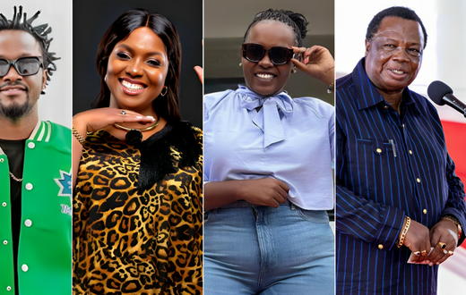 From left: Bahati, Christina Shusho, Wakavinya and Francis Atwoli
