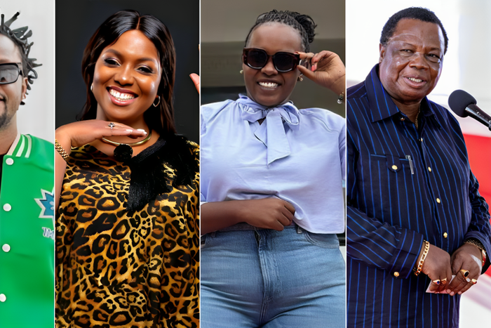 From left: Bahati, Christina Shusho, Wakavinya and Francis Atwoli