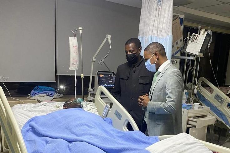 Chief Inspector David Maina, the policeman who got injured while handling a tear gas canister  at the Nairobi West Hospital when he was visited by MP Babu Owino