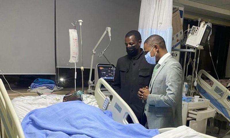 Chief Inspector David Maina, the policeman who got injured while handling a tear gas canister  at the Nairobi West Hospital when he was visited by MP Babu Owino