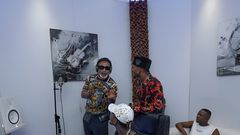 Koffi Olomide and Diamond Platnumz in studio