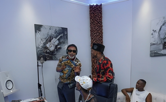 Koffi Olomide and Diamond Platnumz in studio