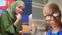 A collage of Lulu Hassan and TikToker Nyako