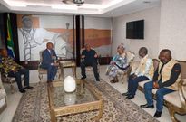 Former President Uhuru Kenyatta when he arrived in South Africa