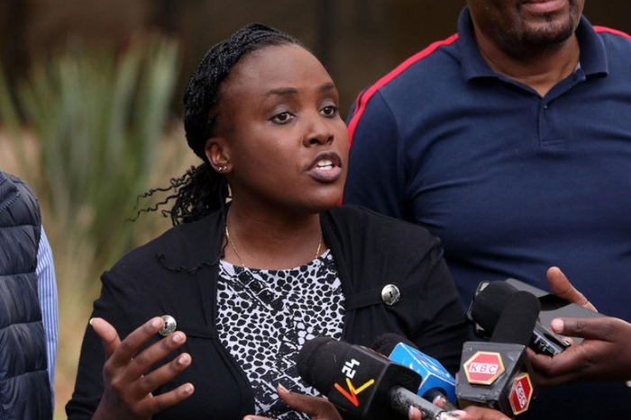 Journalist Lindah Oguttu during a past press conference