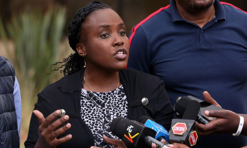 Journalist Lindah Oguttu during a past press conference