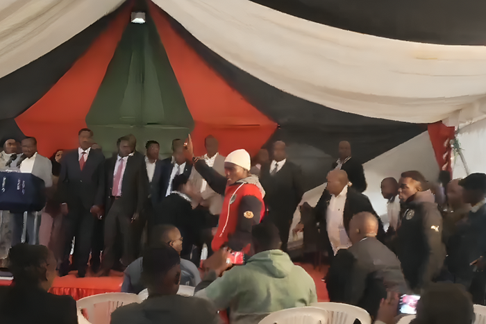 Goons cutting short Kalonzo's speech