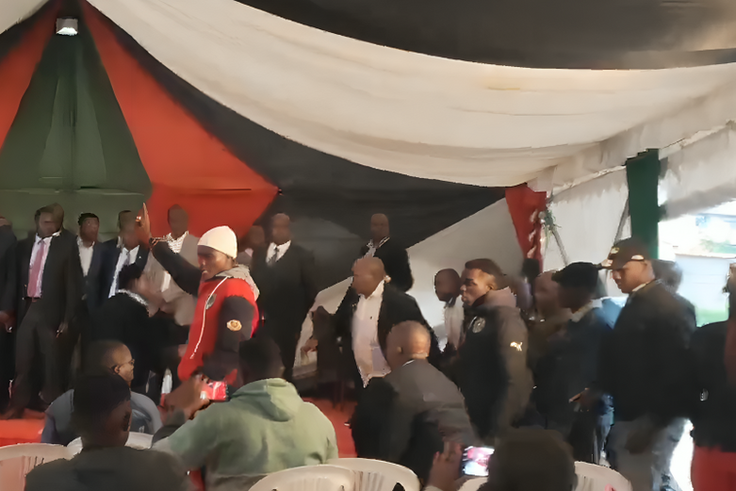 Goons cutting short Kalonzo's speech