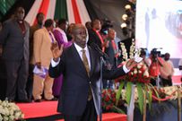 DP Rigathi Gachagua during the burial of freedom fighter Mukami Kimathi
