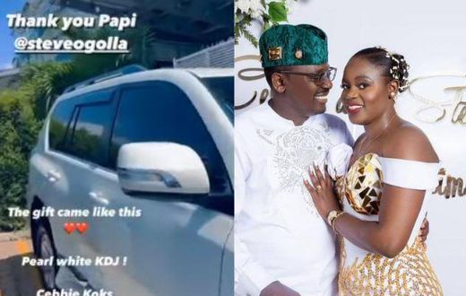 Akothee’s younger sister, Cebbie Koks gifted new sleek ride by lawyer Steve Ogolla after their traditional wedding on December 28, 2022
