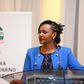 Diaspora Affairs PS Roseline Njogu during the 10th Annual Kenya Diaspora Homecoming Convention 2023 event in Nairobi