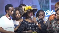Rev Kathy Kiuna pays emotional tribute to her husband the late Bishop Allan Kiuna at JCC on July 14, 2024