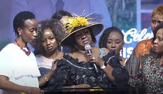 Rev Kathy Kiuna pays emotional tribute to her husband the late Bishop Allan Kiuna at JCC on July 14, 2024