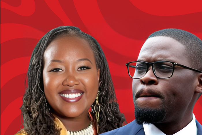 Nairobi Governor Johnson Sakaja and activists Jerotich Seii