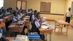 A secondary school teacher in class