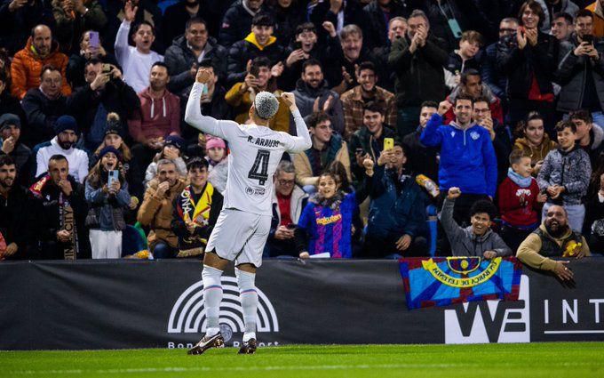 Ronald Araujo opened the scoring for Barcelona against Intercity