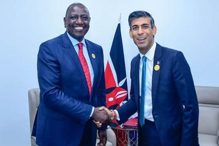 Kenyan president William Ruto and UK Prime Minister Rishi Sunak