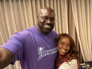 Shaq O'Neal's and his daughter Taahirah
