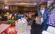 Raila Odinga & his wife Ida Odinga celebrating their 50th anniversary at Villa Rosa Kempinski Hotel in Nairobi on August 24, 2023