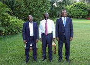 (From left) City lawyer Kipkorir, President William Ruto and Artoney General Willy Mutunga