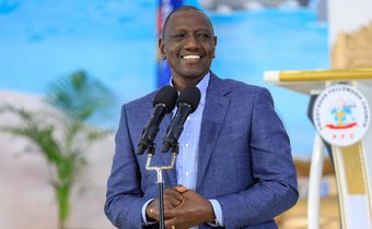 President William Ruto addressing the congregation during a Sunday service at Priesthood Fellowship, Kahawa West, Nairobi County.