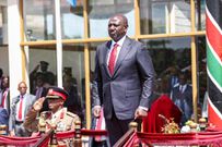 President William Ruto presiding over a passing out parade of the National Police College in Kiganjo, Nyeri County on January 10, 2023
