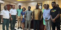 Miss Trudy and her husband Wode Maya meet Ugandan government officials
