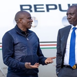 President William Ruto and Majority Leader Kimani Ichung'wa at JKIA on January 21, 2024