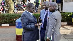Dr Fred Matiang'i with lawyers Otiende Amollo and Okong'o Omogeni