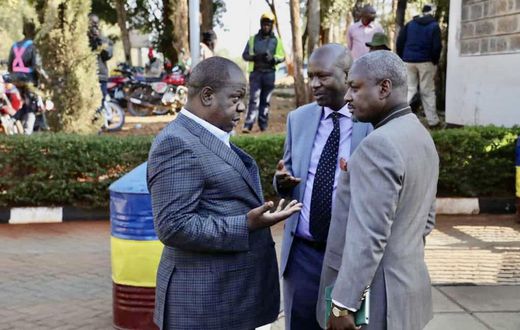 Dr Fred Matiang'i with lawyers Otiende Amollo and Okong'o Omogeni