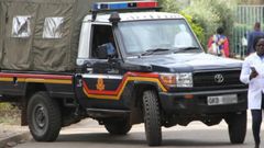 File image of a police vehicle at a crime scene