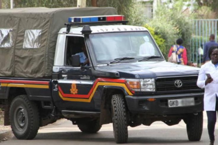 File image of a police vehicle at a crime scene