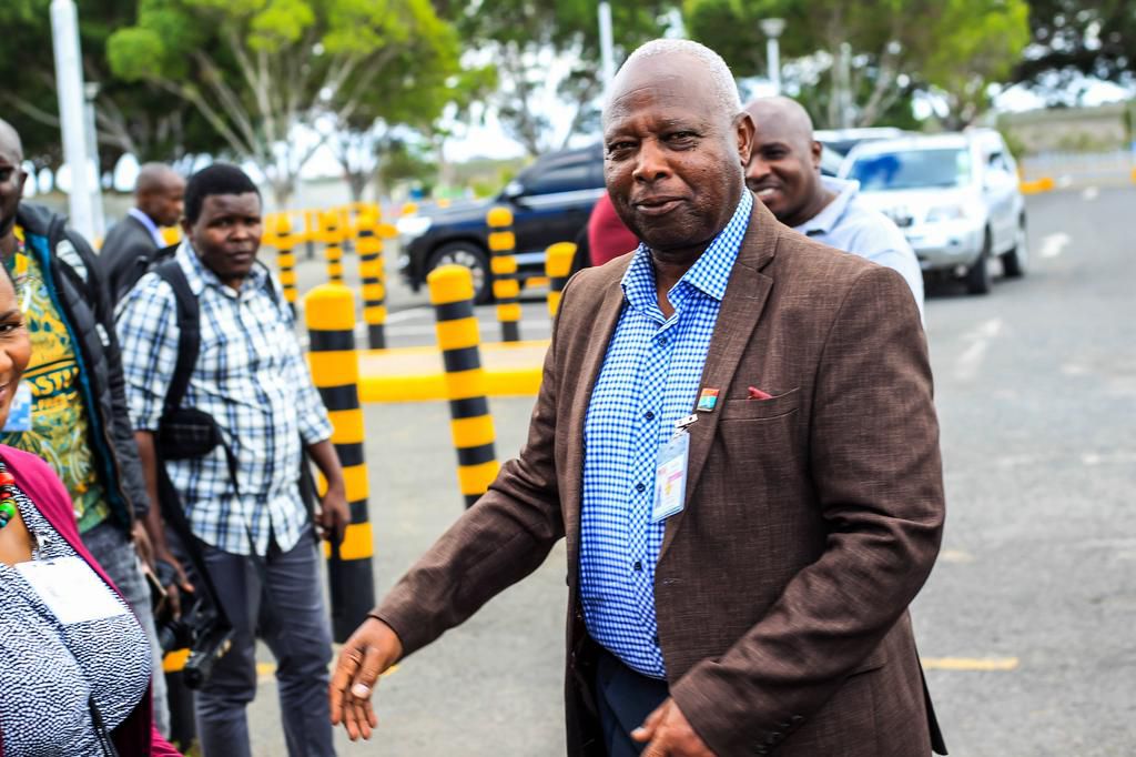 Athletics Kenya president Gen Jack Tuwei at Jomo Kenyatta International Airport on January 3 2022. Photo/CHRIS OMOLLO Copyright: xChrisxOmollox