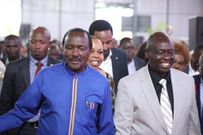 Deputy President Rigathi Gachagua and Wiper Leader Kalonzo Musyoka in Ruiru on Friday, June 21