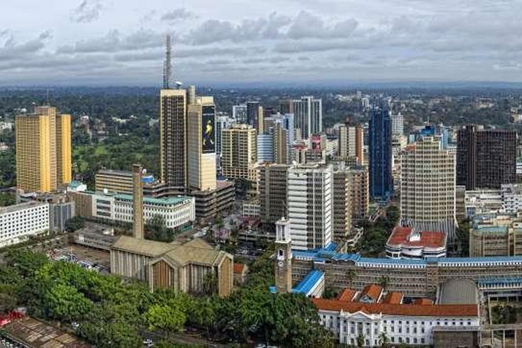 Nairobi City skyline.