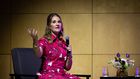 Melinda French Gates speaking at the Desmond Tutu International Peace Lecture, organized by the Desmond & Leah Tutu Legacy Foundation in November 2023